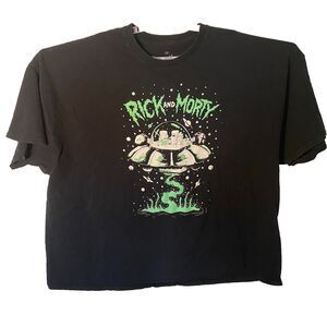 Rick and Morty Outer Space UFO Planet‎ Spaceship Dumping Galaxy T-Shirt Men 5XL